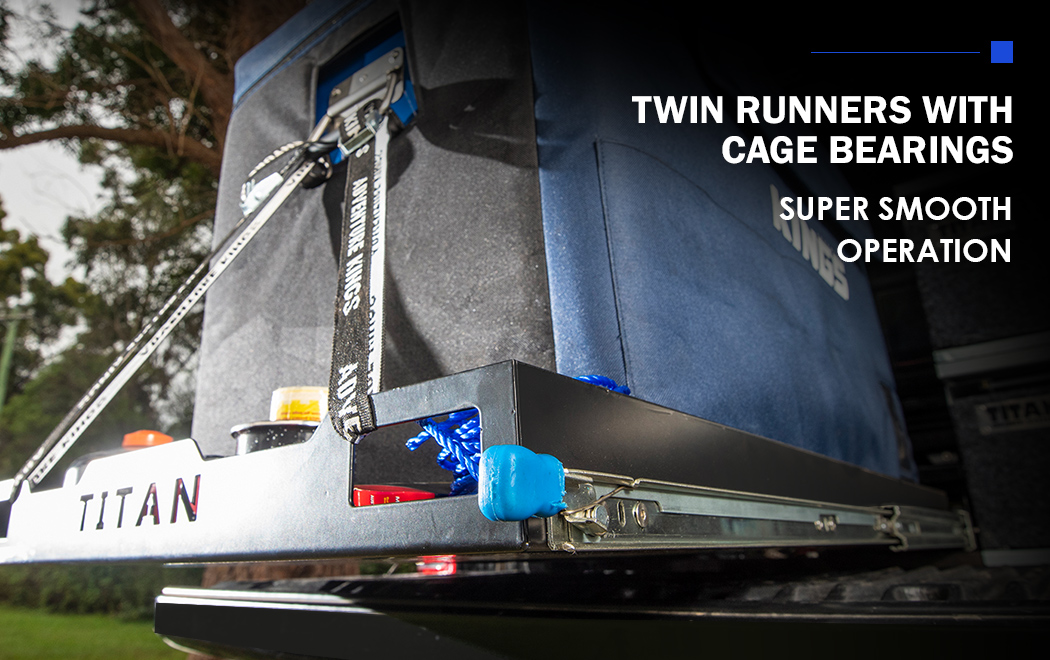 Titan 100L Fridge Slide Unit 4x4 Locking Camping 4WD SUV Caravan